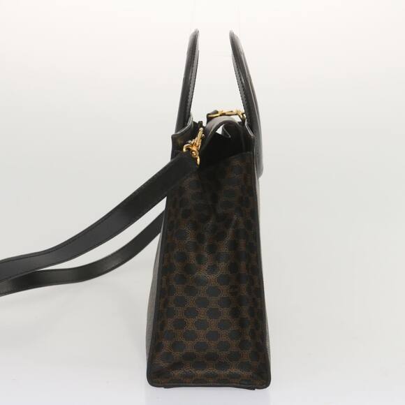 CELINE Macadam Canvas Hand Bag Pvc Black - Picture 3 of 12